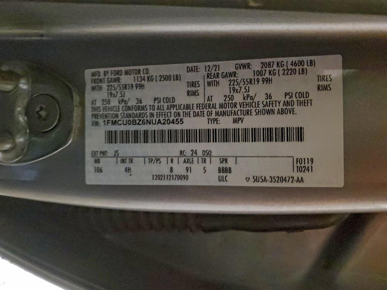 2022 FORD ESCAPE SE photo 12