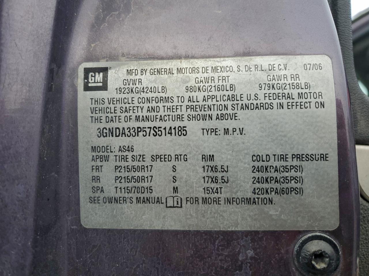 2007 CHEVROLET HHR LT photo 13