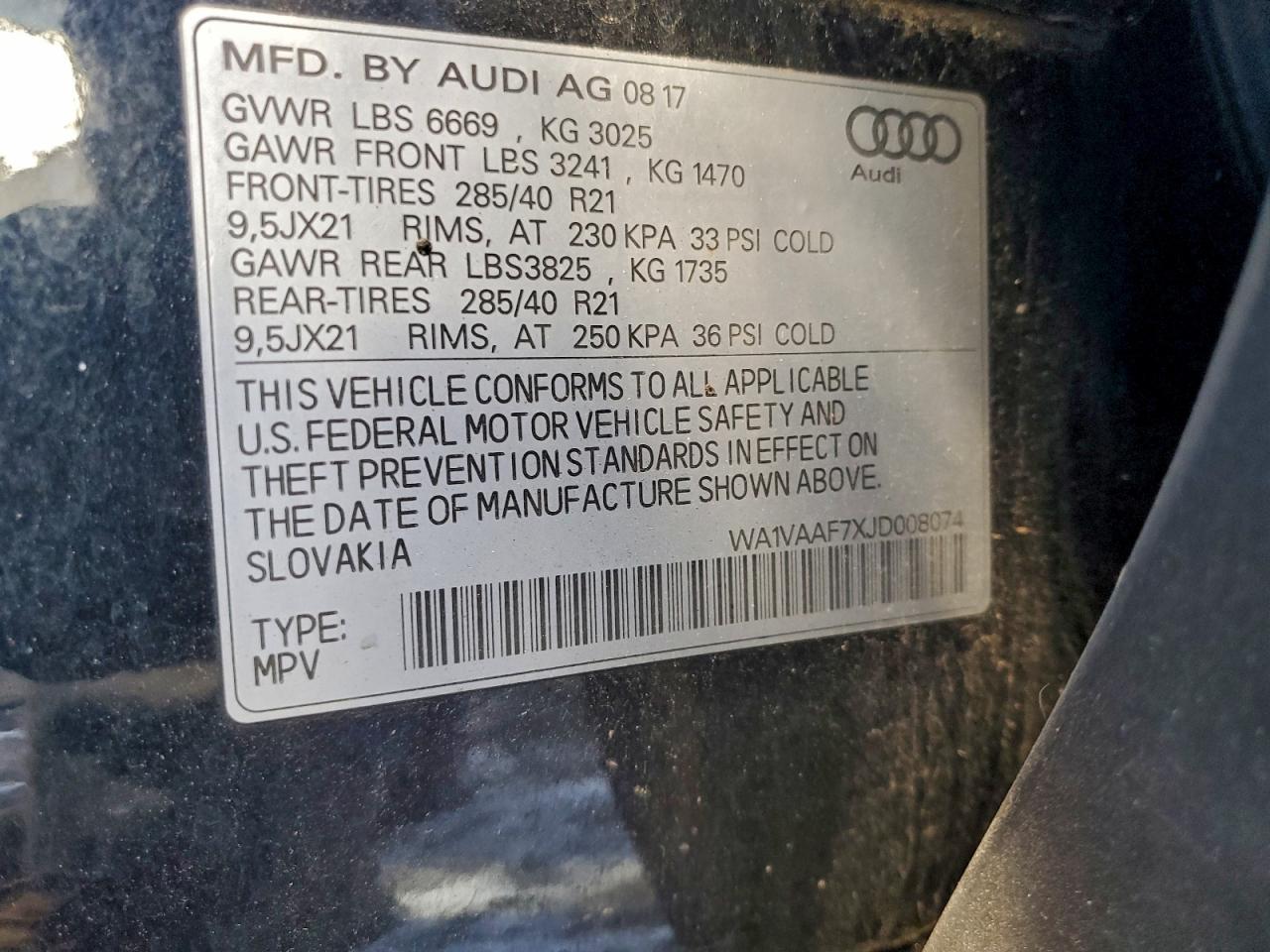 2018 AUDI Q7 PRESTIGE photo 13
