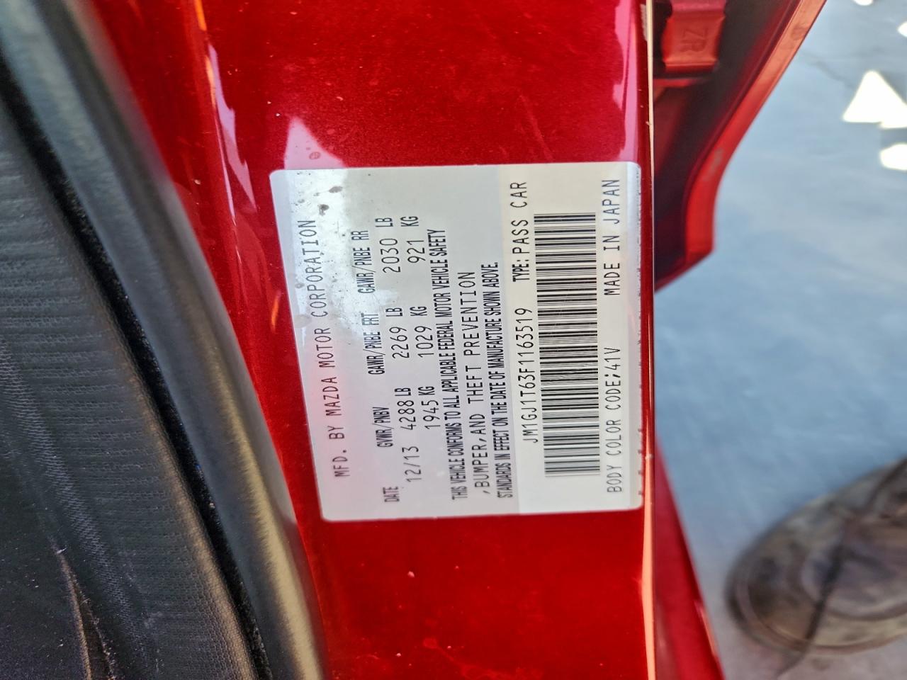 2015 MAZDA 6 TOURING photo 12
