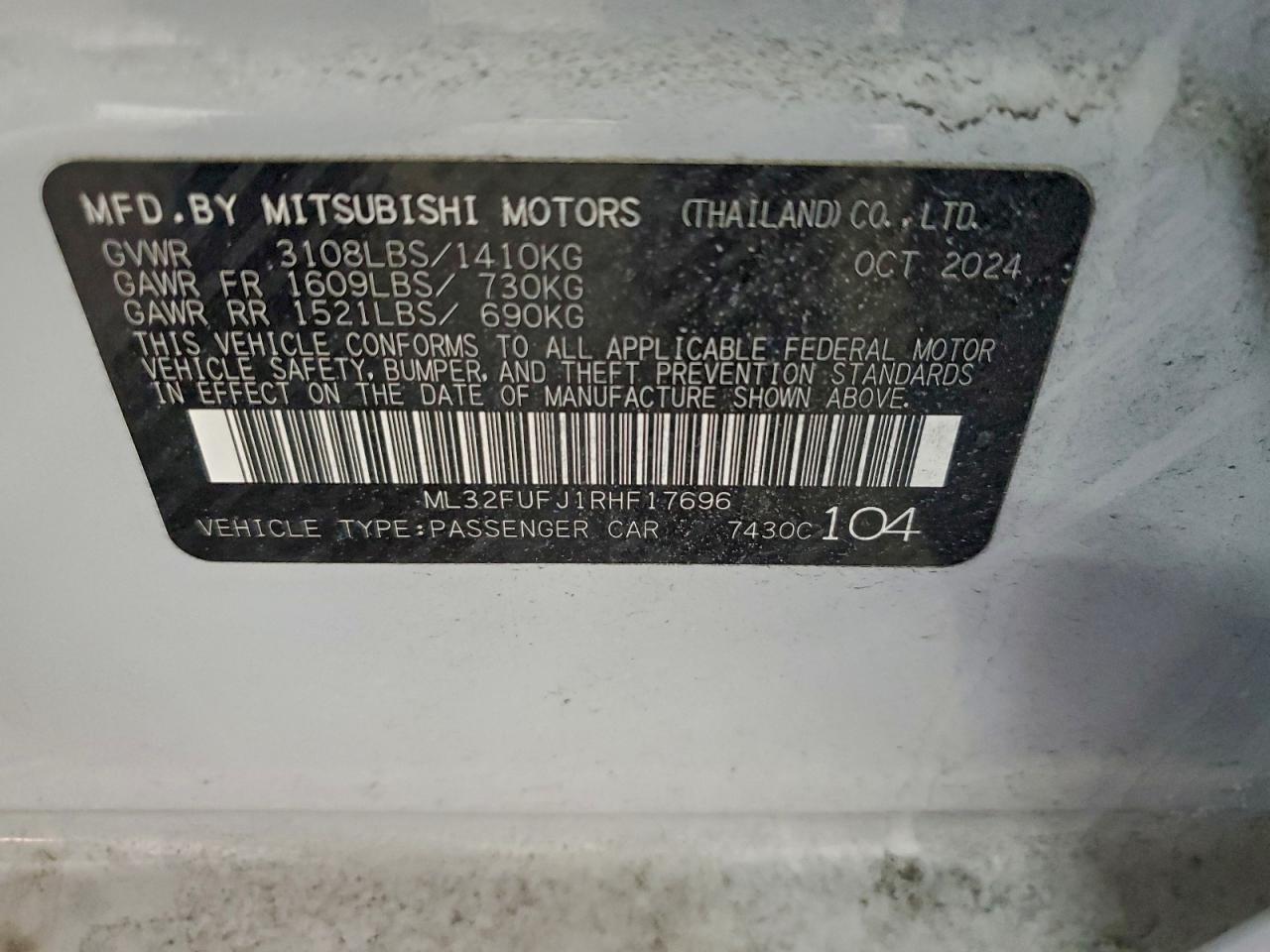 2024 MITSUBISHI MIRAGE G4 ES photo 13