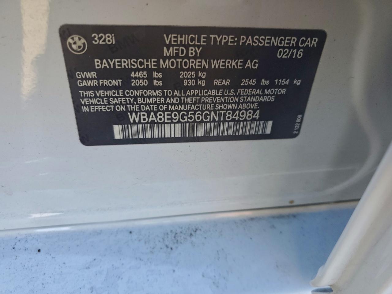 2016 BMW 328 I SULEV photo 12