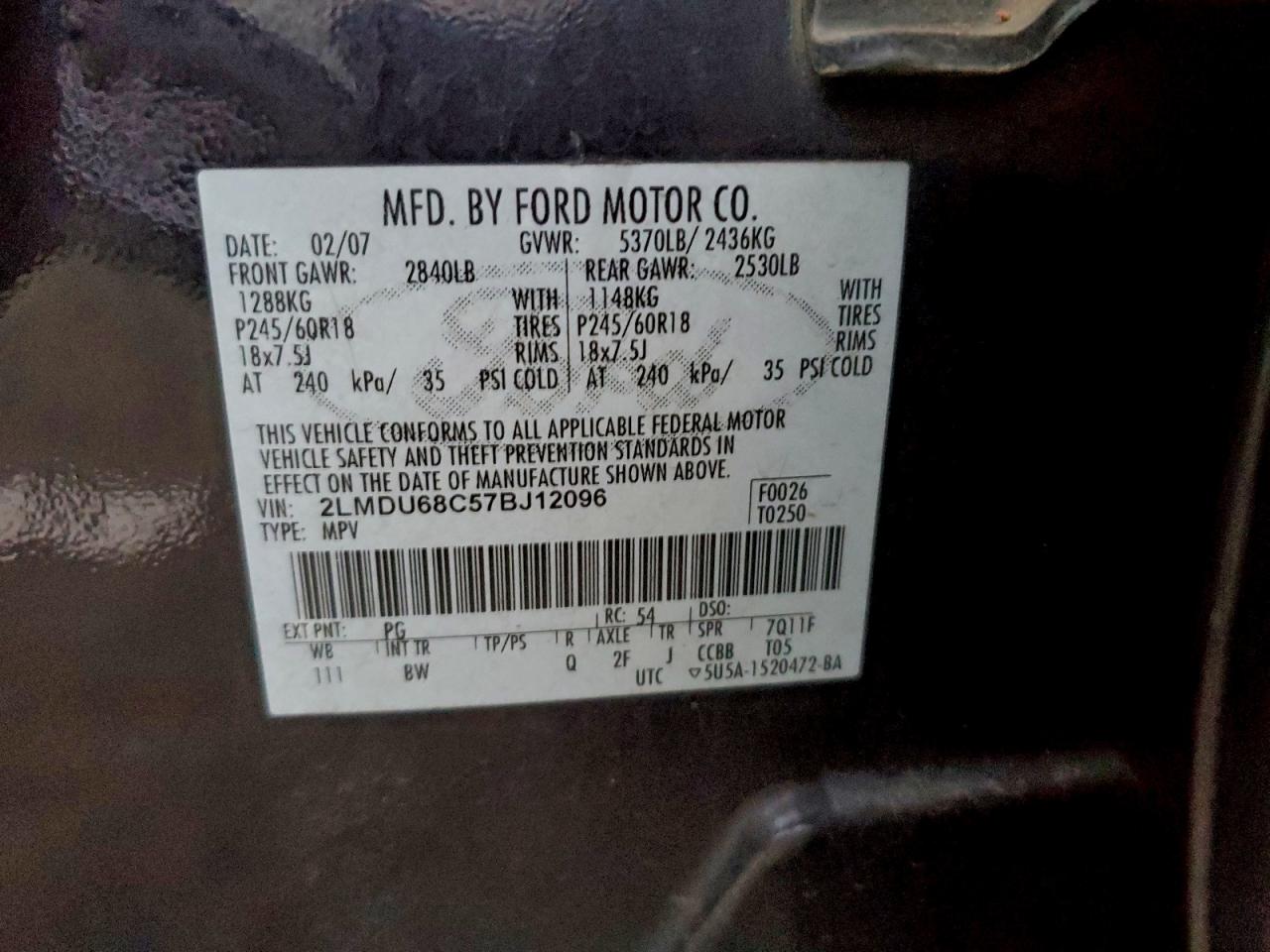 2007 LINCOLN MKX photo 13