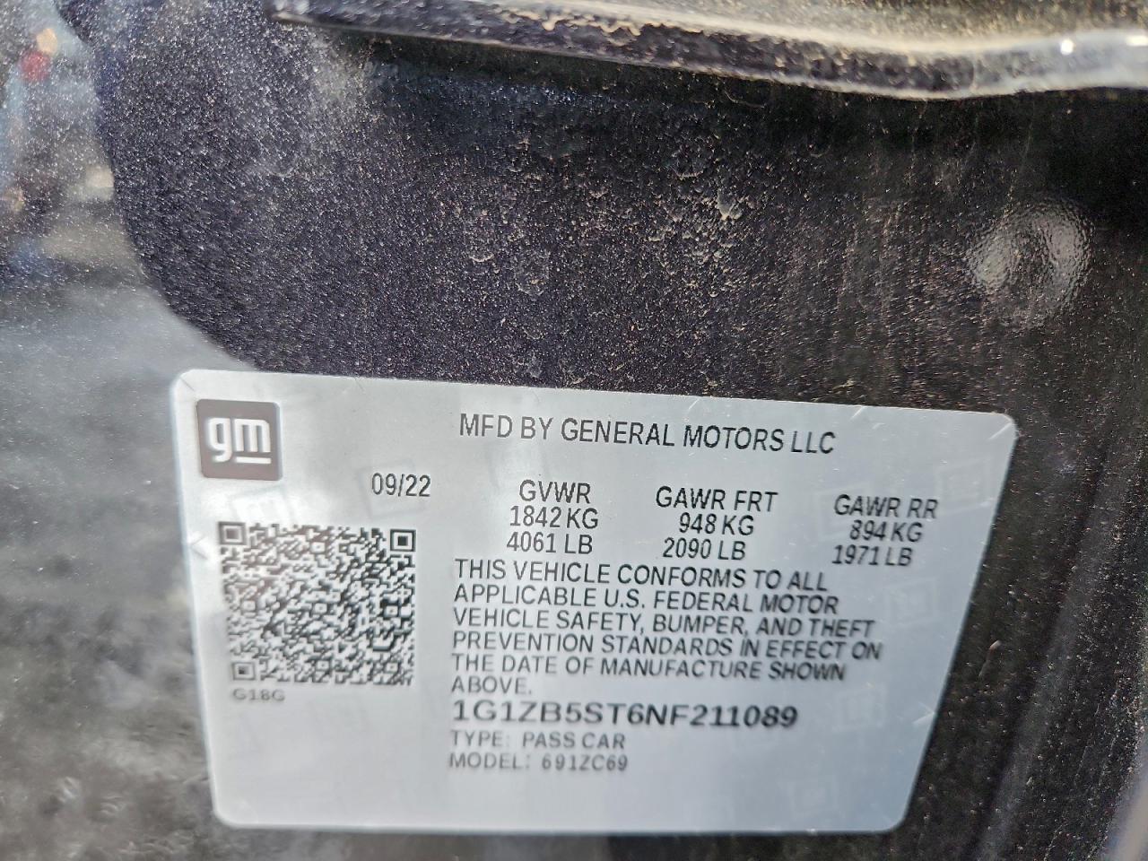 2022 CHEVROLET MALIBU LS photo 13