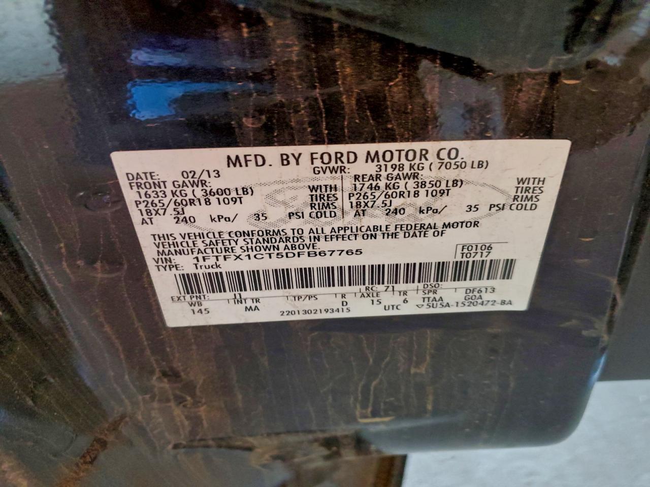 2013 FORD F150 SUPER CAB photo 12