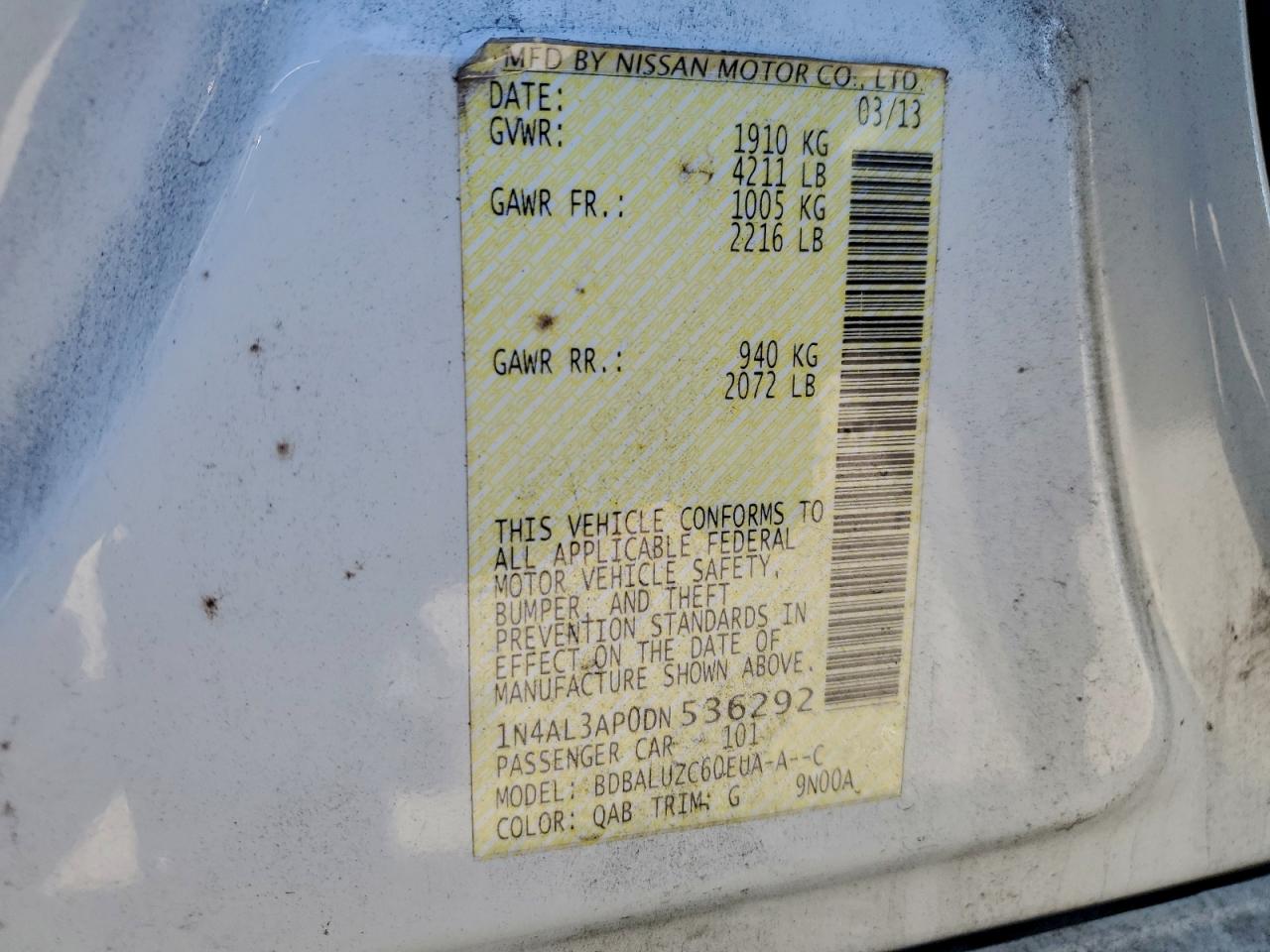 2013 NISSAN ALTIMA 2.5 photo 23