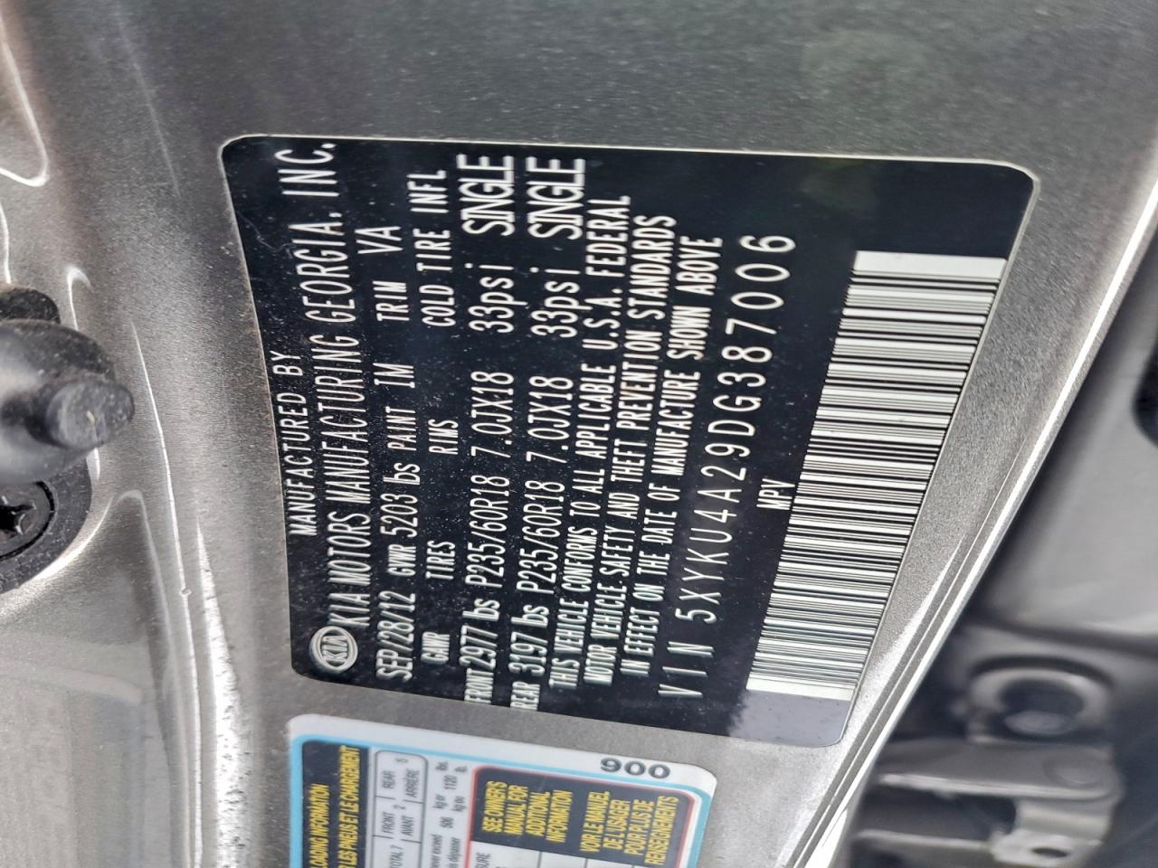 2013 KIA SORENTO EX photo 13