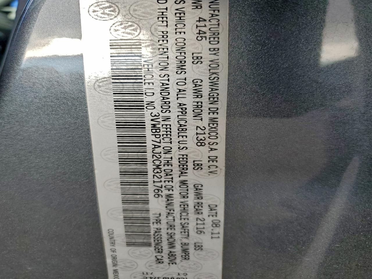 2012 VOLKSWAGEN JETTA SE photo 34