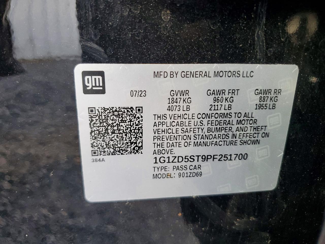 2023 CHEVROLET MALIBU LT photo 12