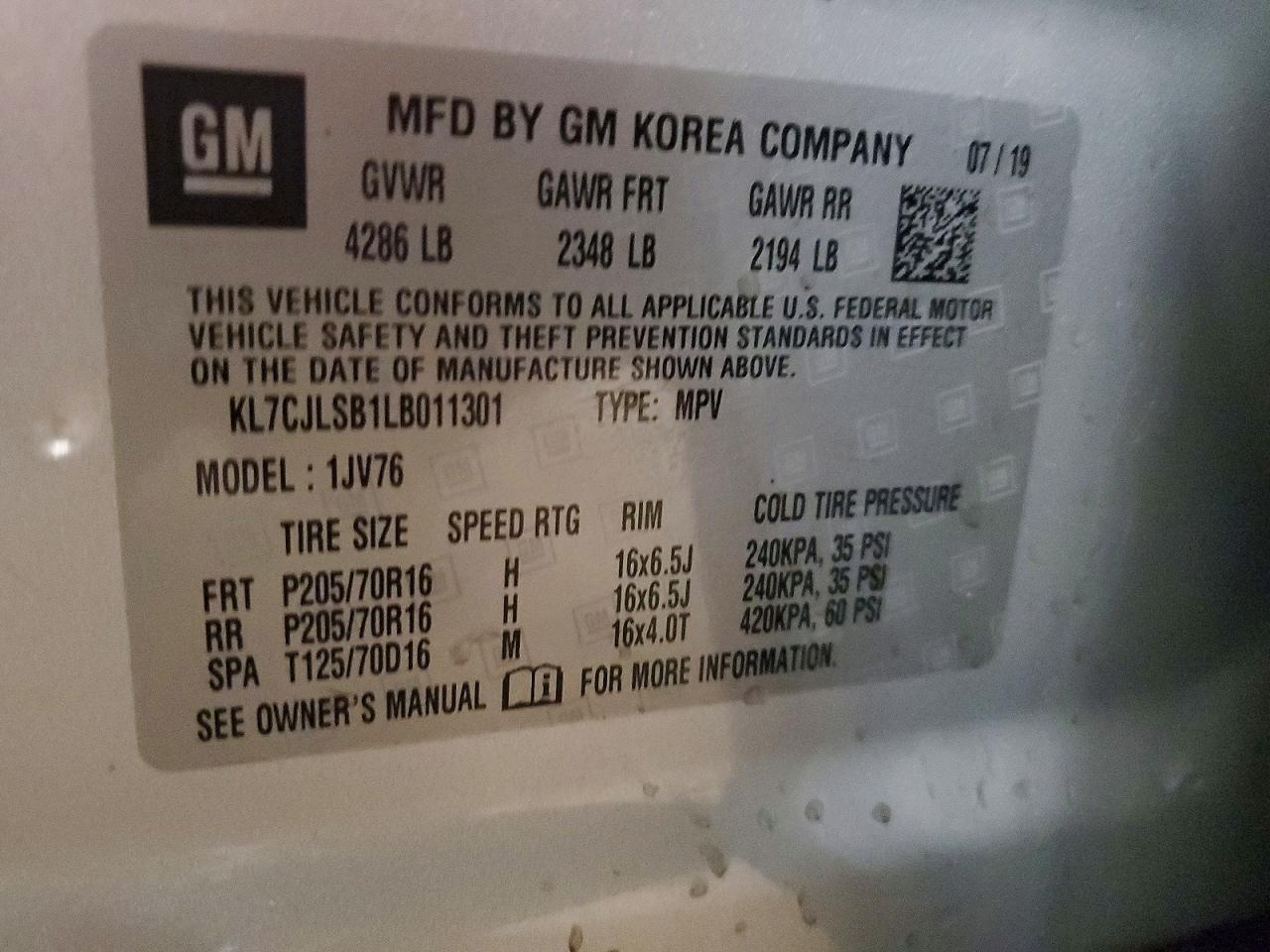 2020 CHEVROLET TRAX 1LT photo 37