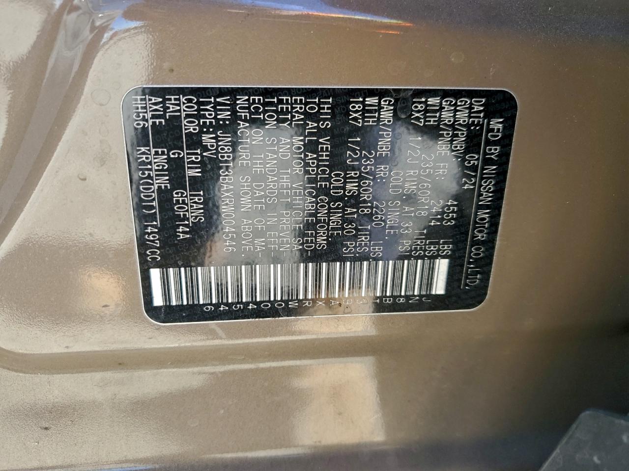 2024 NISSAN ROGUE SV photo 25