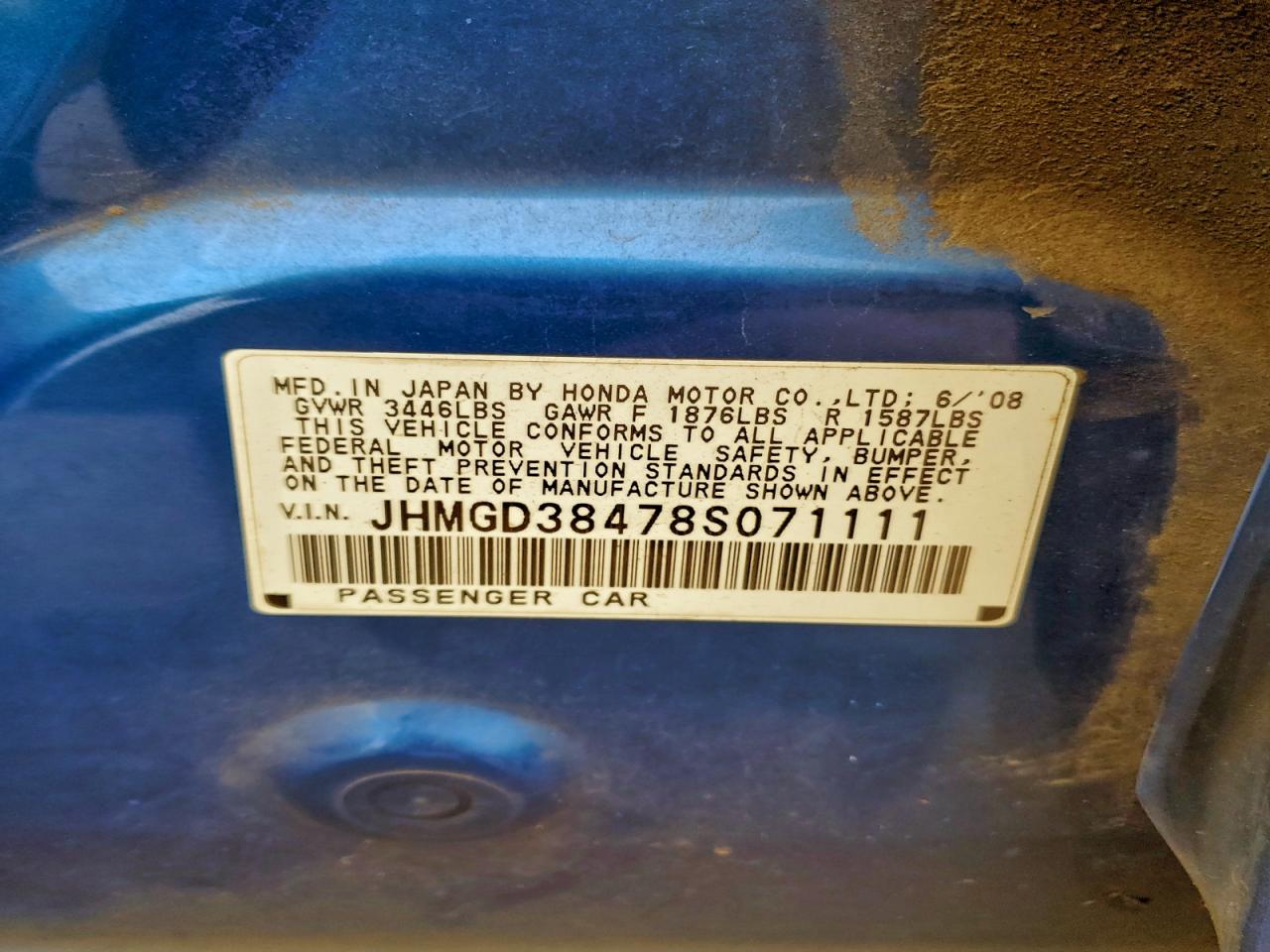 2008 HONDA FIT photo 23