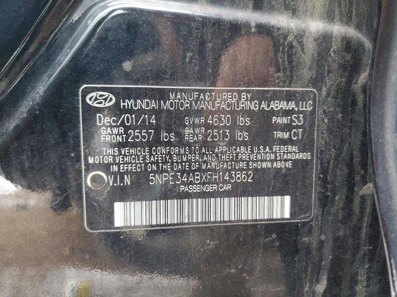 2015 HYUNDAI SONATA SPORT photo 13
