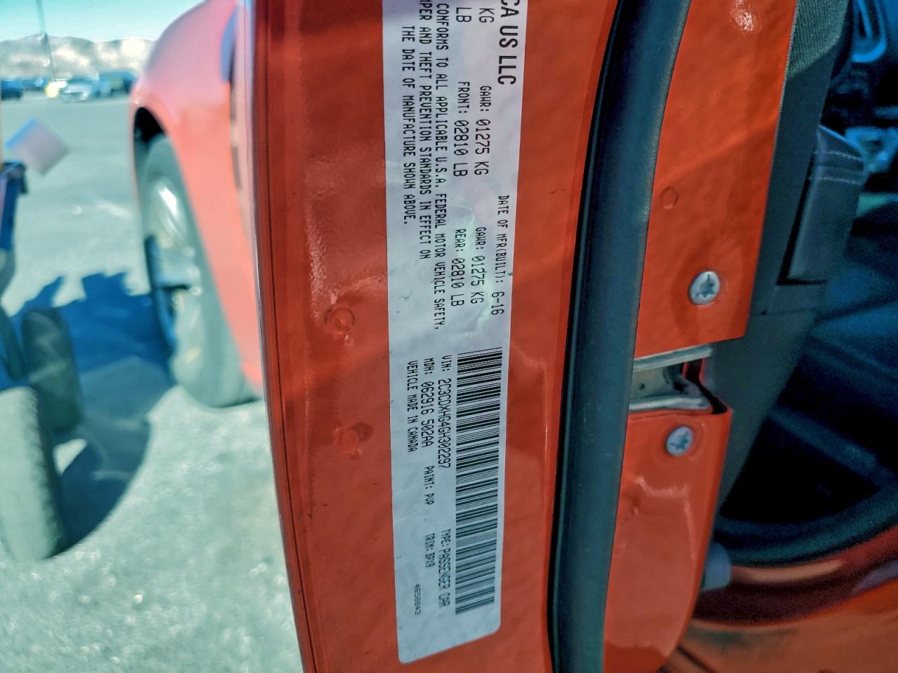 2016 DODGE CHARGER SXT photo 12