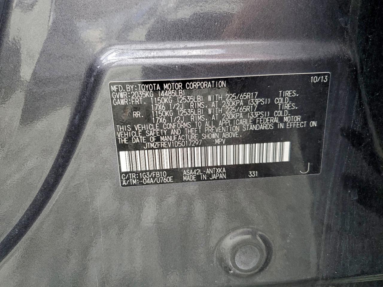 2013 TOYOTA RAV4 LE photo 12