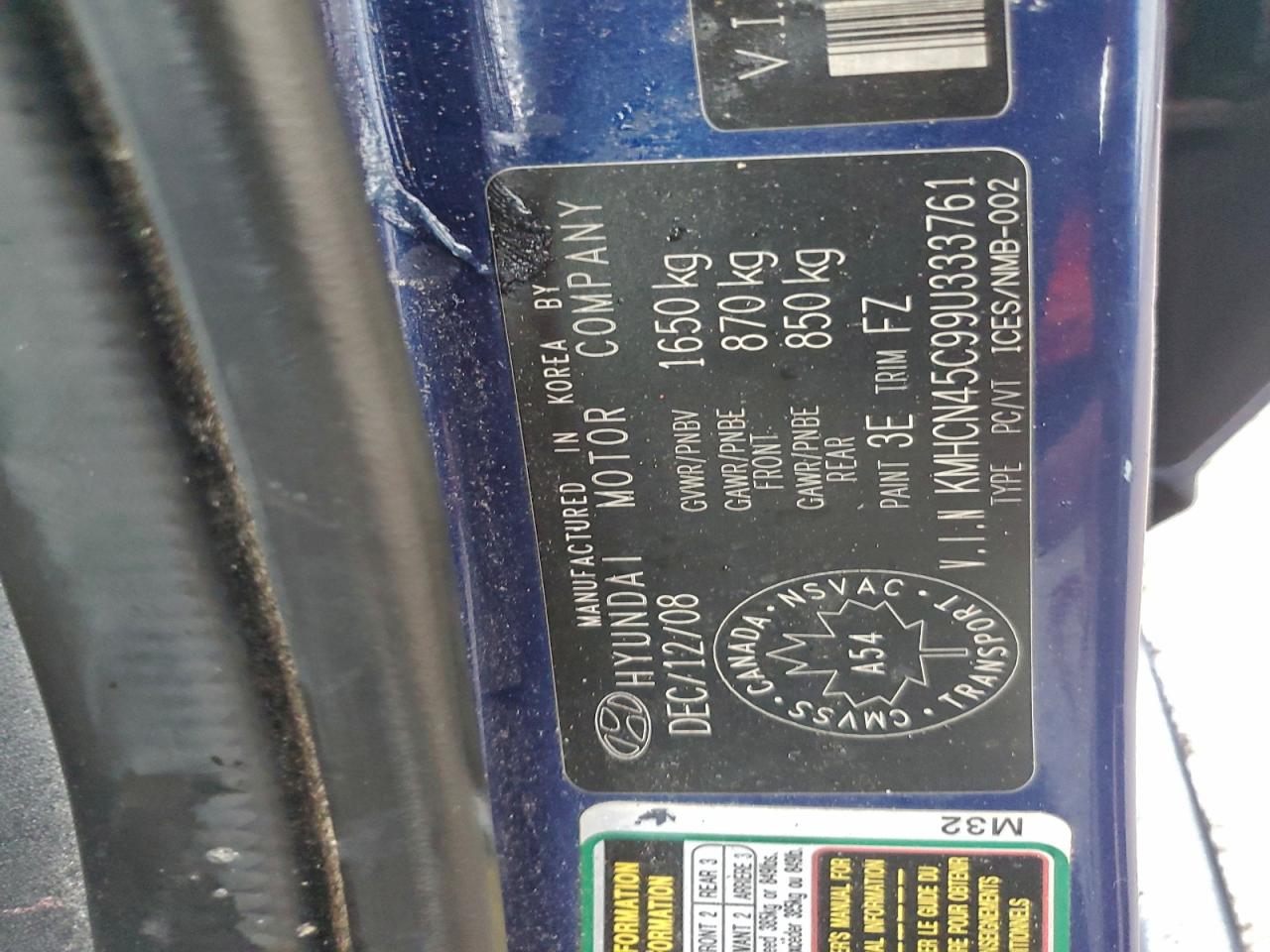 2009 HYUNDAI ACCENT GLS photo 23