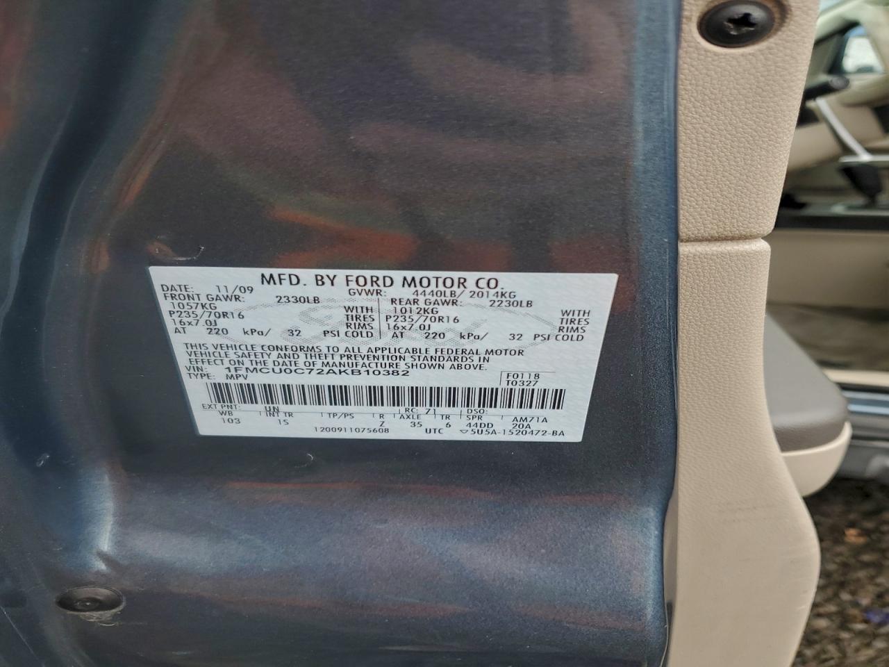 2010 FORD ESCAPE XLS photo 13