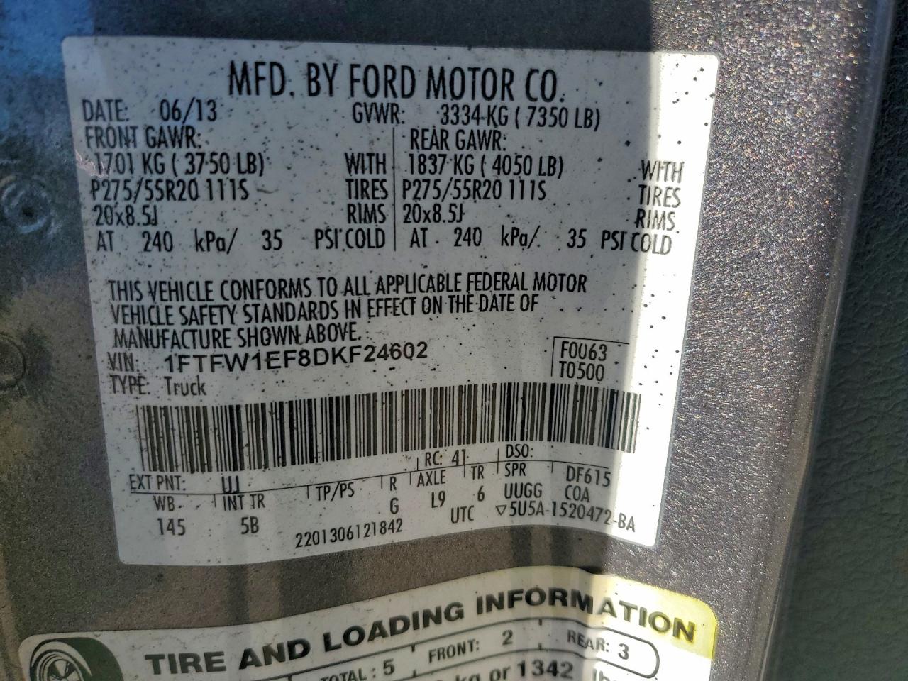 2013 FORD F150 SUPERCREW photo 45