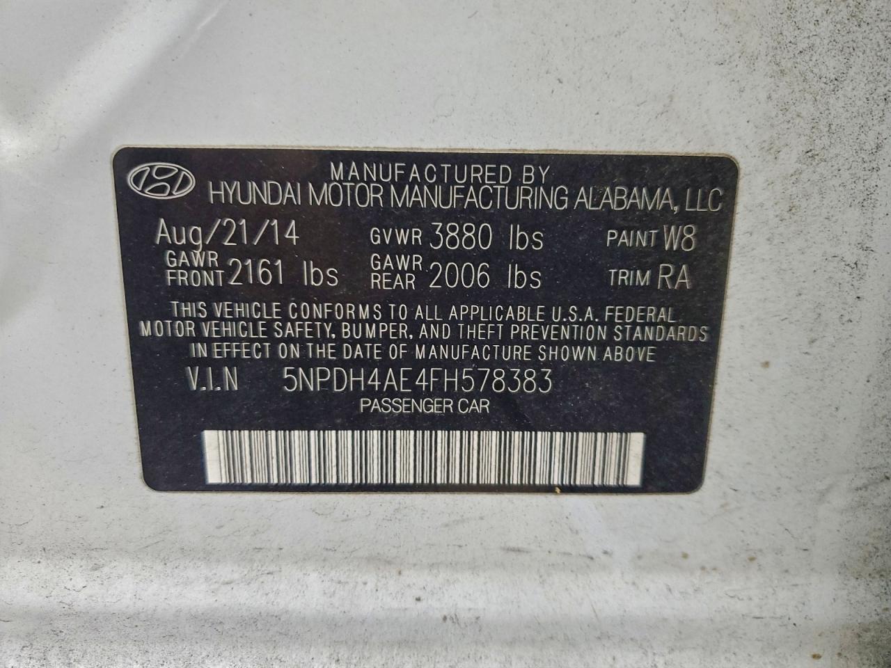 2015 HYUNDAI ELANTRA SE photo 12