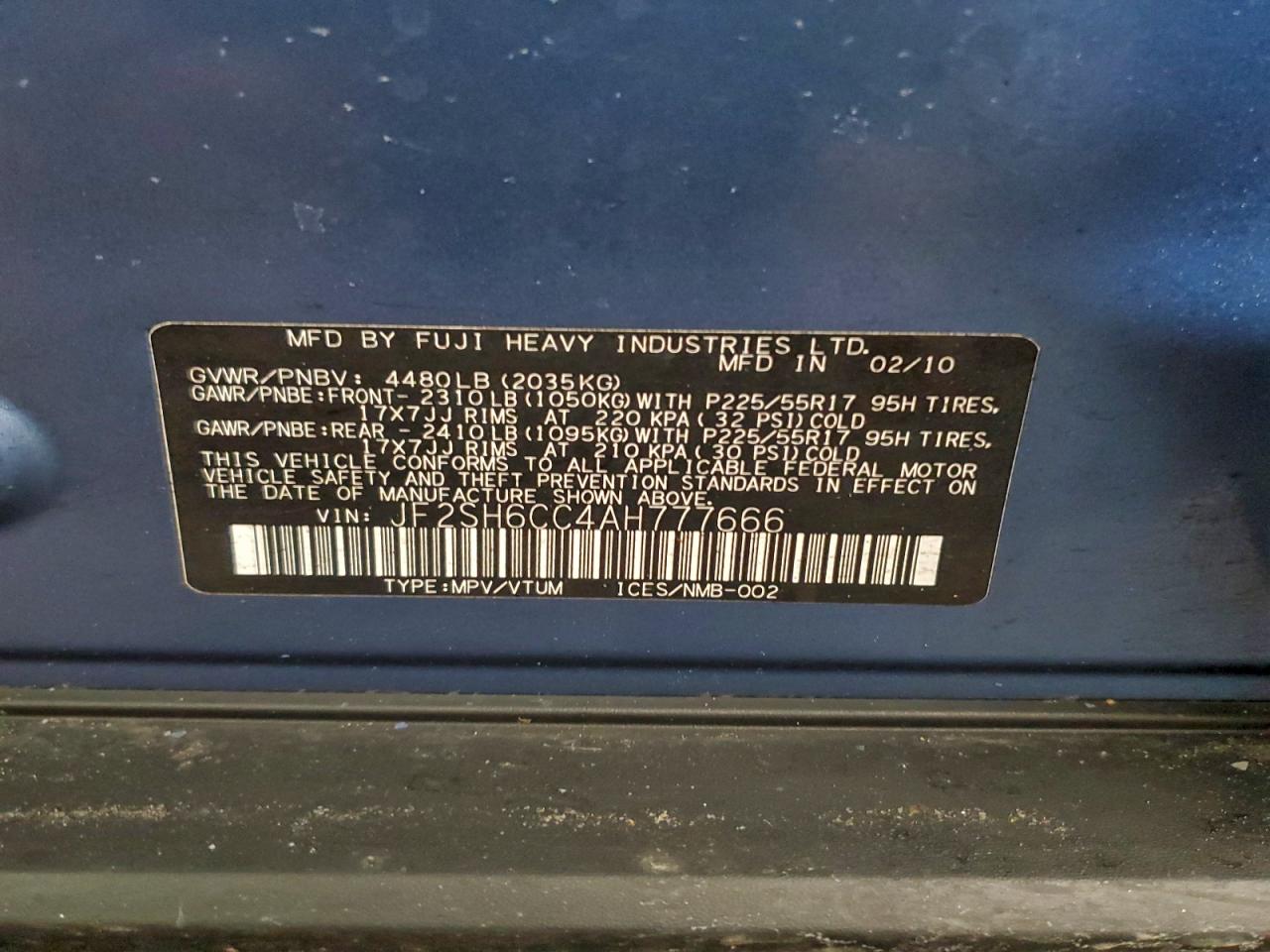 2010 SUBARU FORESTER 2.5X PREMIUM photo 14