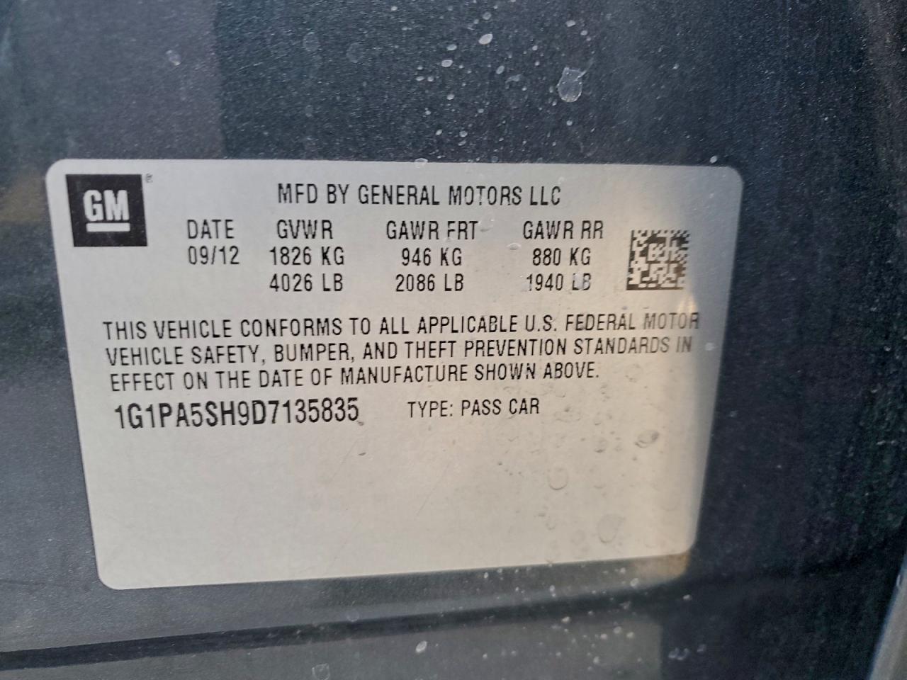2013 CHEVROLET CRUZE LS photo 12