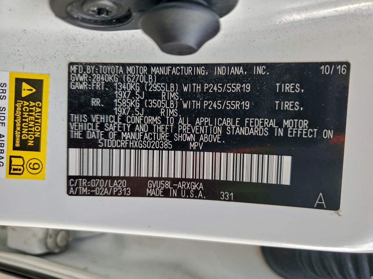 2016 TOYOTA HIGHLANDER HYBRID LIMITED photo 25