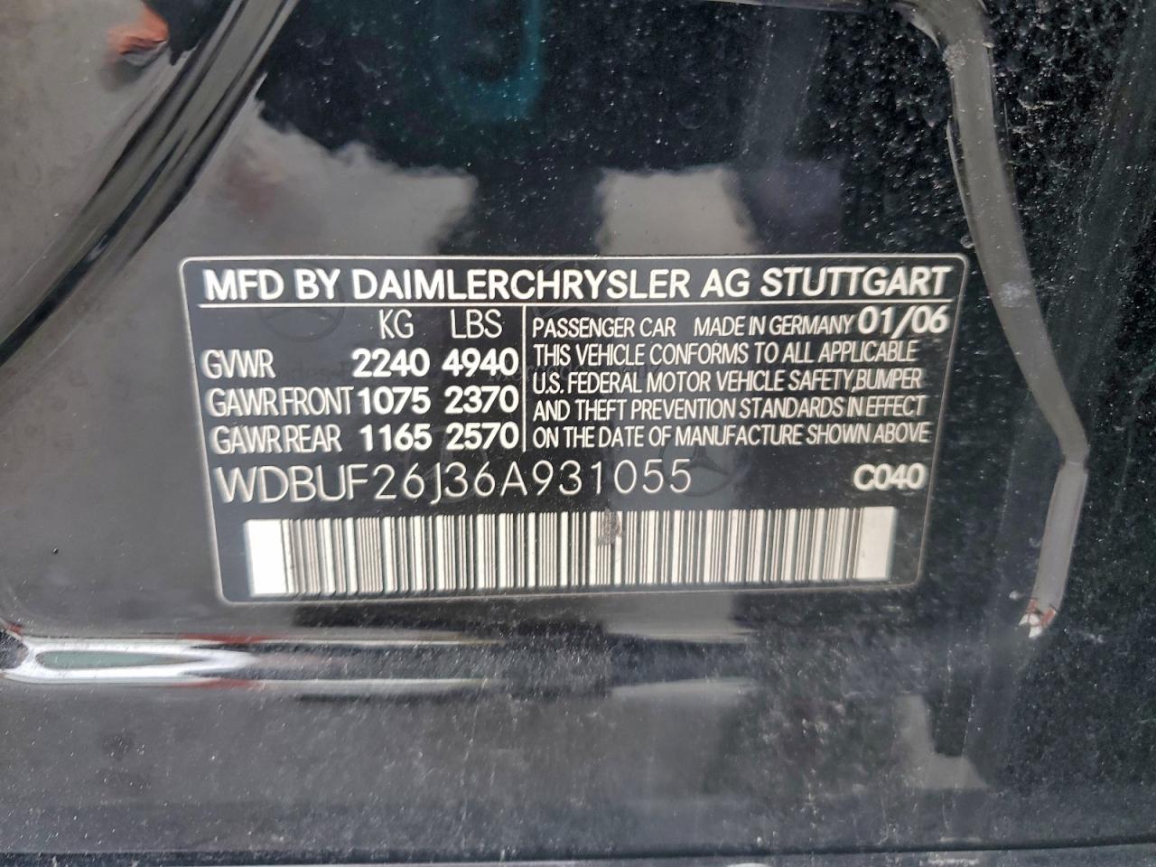 2006 MERCEDES-BENZ E 320 CDI photo 12