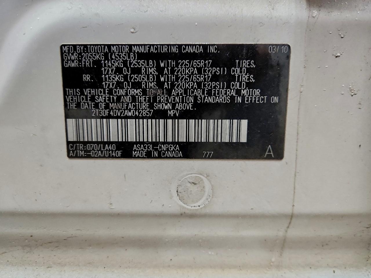 2010 TOYOTA RAV4 LIMITED photo 40