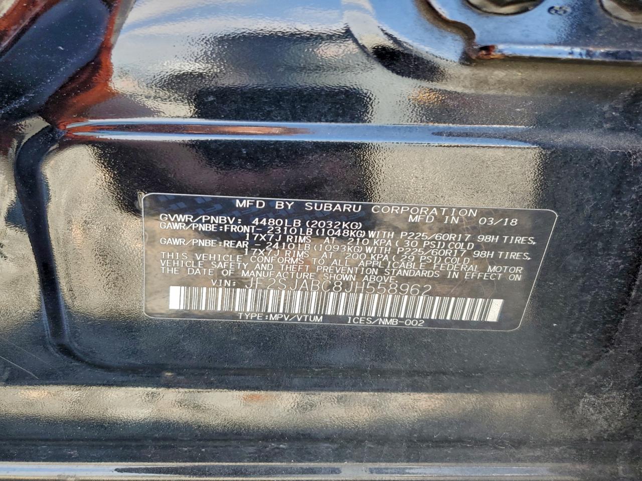 2018 SUBARU FORESTER 2.5I photo 27