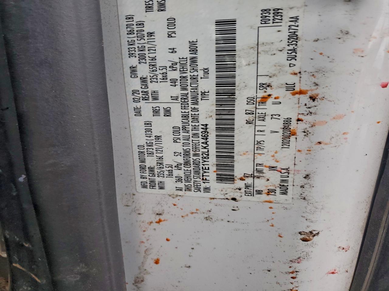 2020 FORD TRANSIT T-150 photo 23