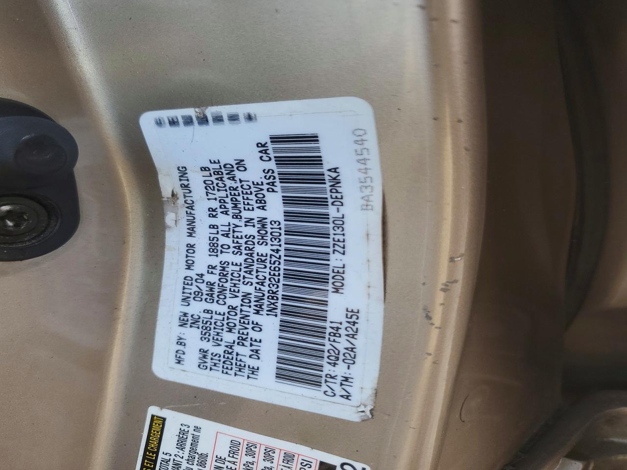 2005 TOYOTA COROLLA CE photo 12