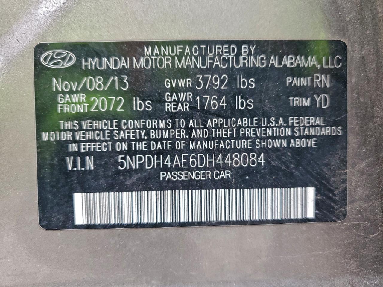 2013 HYUNDAI ELANTRA GLS photo 37
