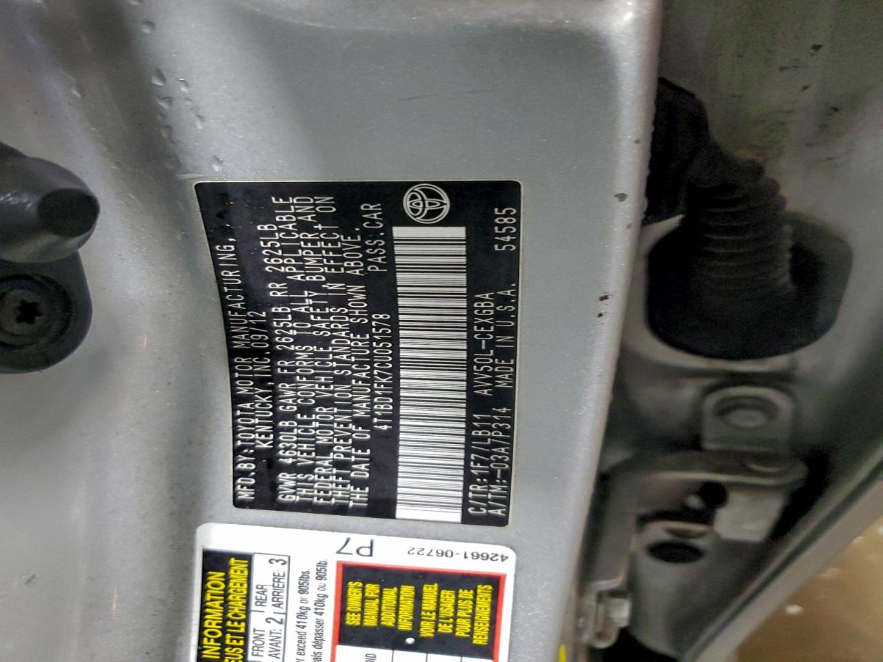 2012 TOYOTA CAMRY HYBRID photo 23