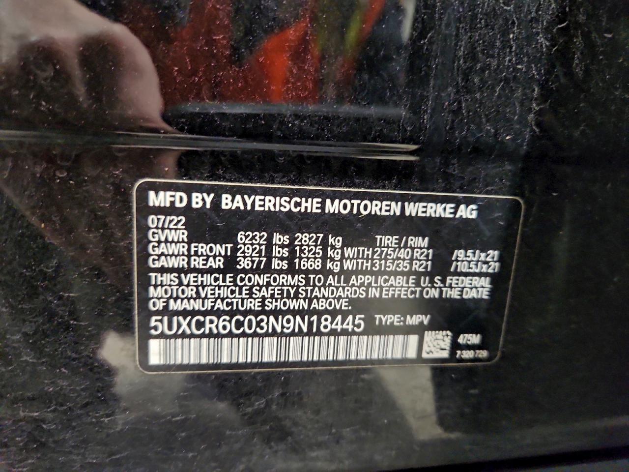 2022 BMW X5 XDRIVE40I photo 25