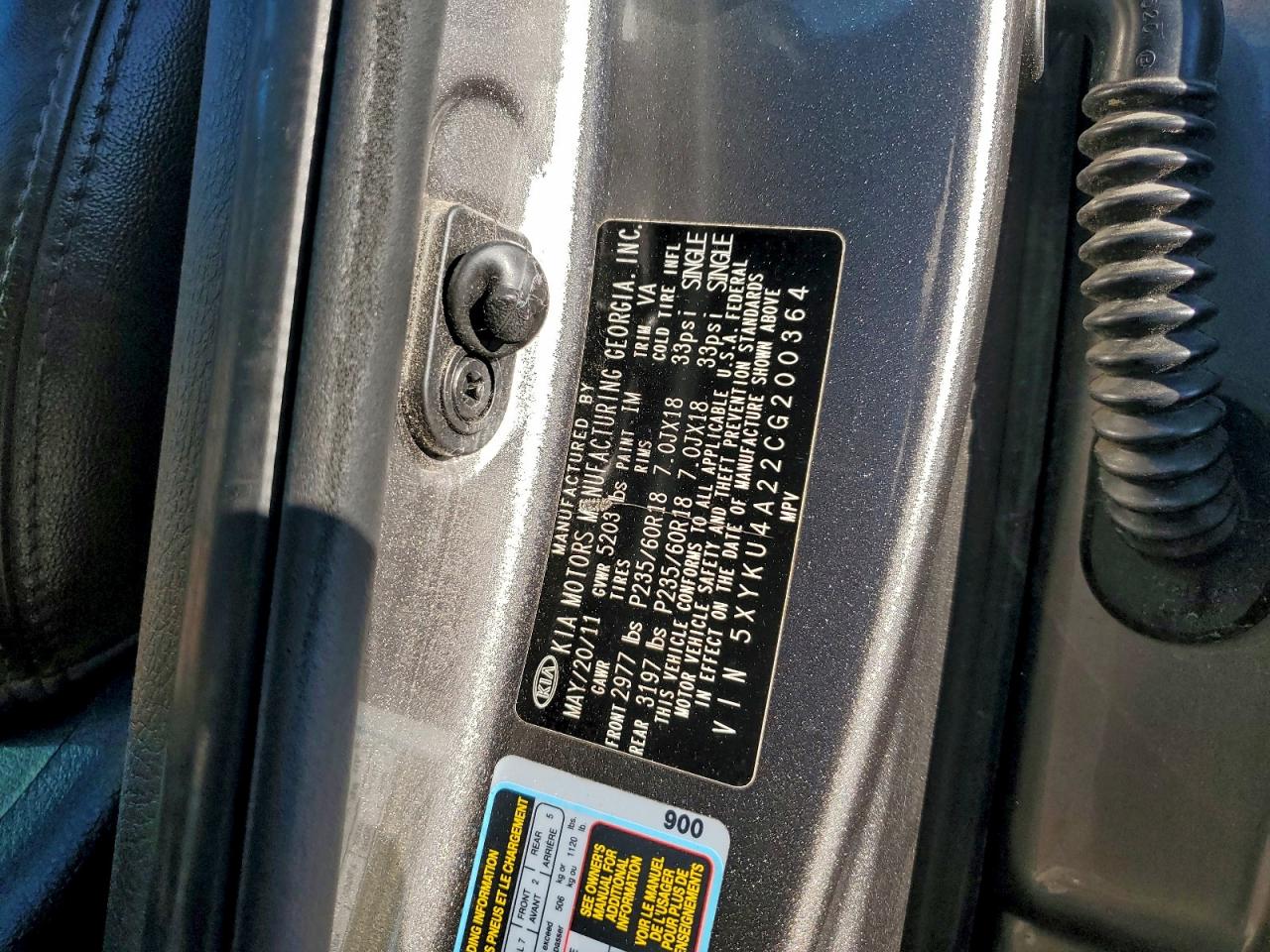 2012 KIA SORENTO EX photo 13
