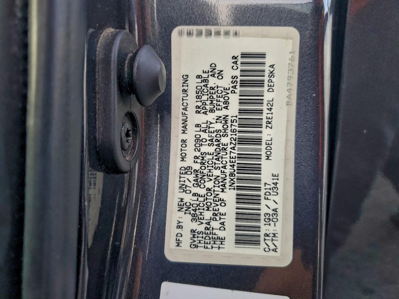 2010 TOYOTA COROLLA BASE photo 13