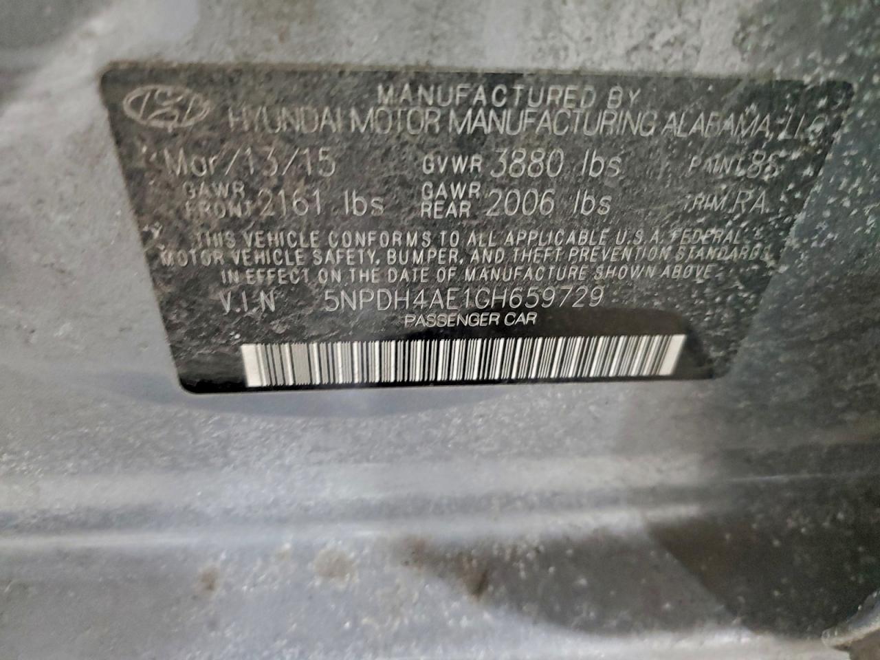 2016 HYUNDAI ELANTRA SE photo 37