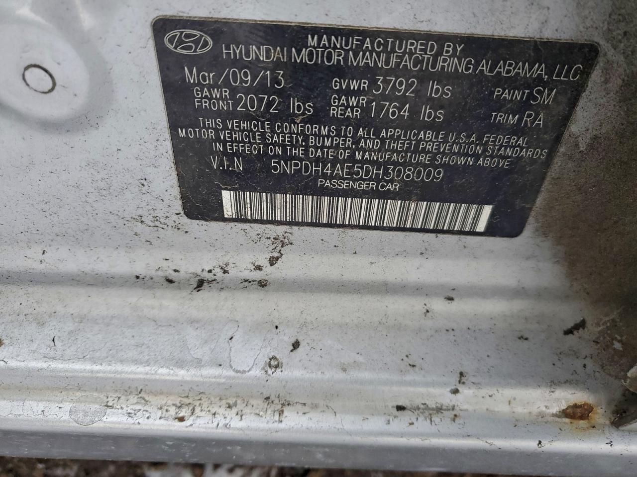 2013 HYUNDAI ELANTRA GLS photo 23