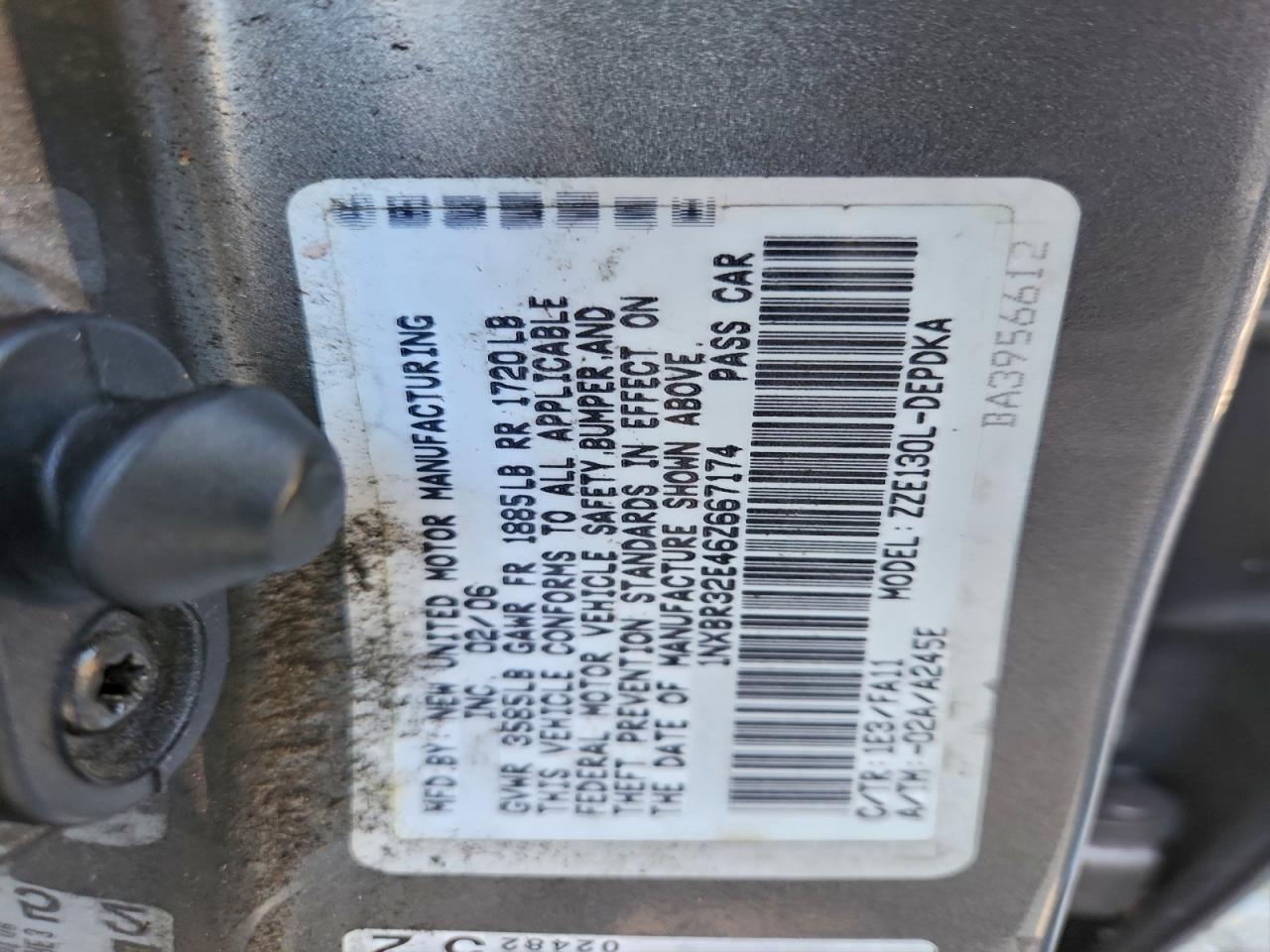 2006 TOYOTA COROLLA photo 23