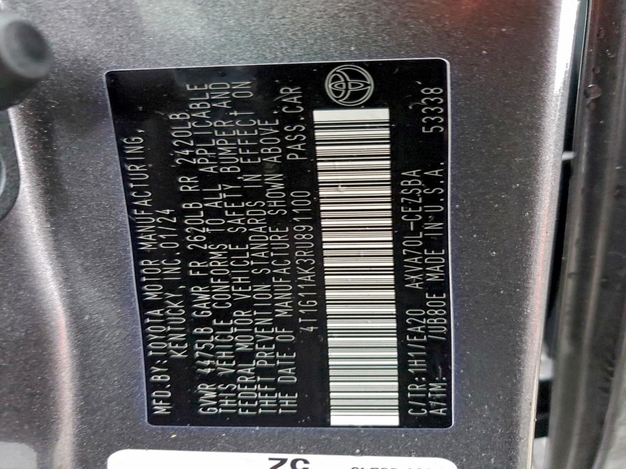 2024 TOYOTA CAMRY SE NIGHT SHADE photo 23