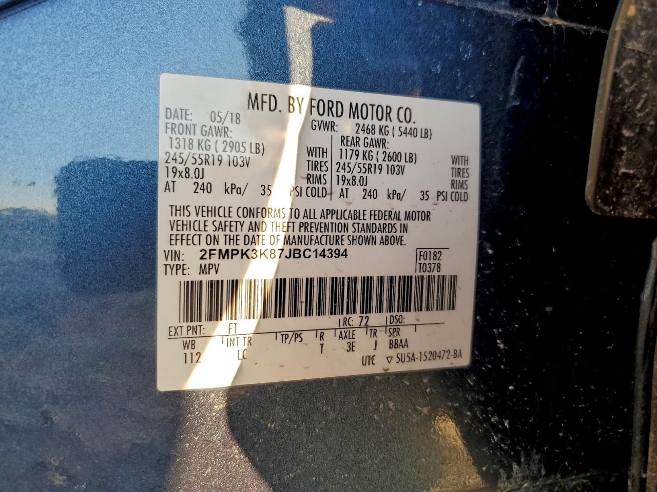 2018 FORD EDGE TITANIUM photo 25