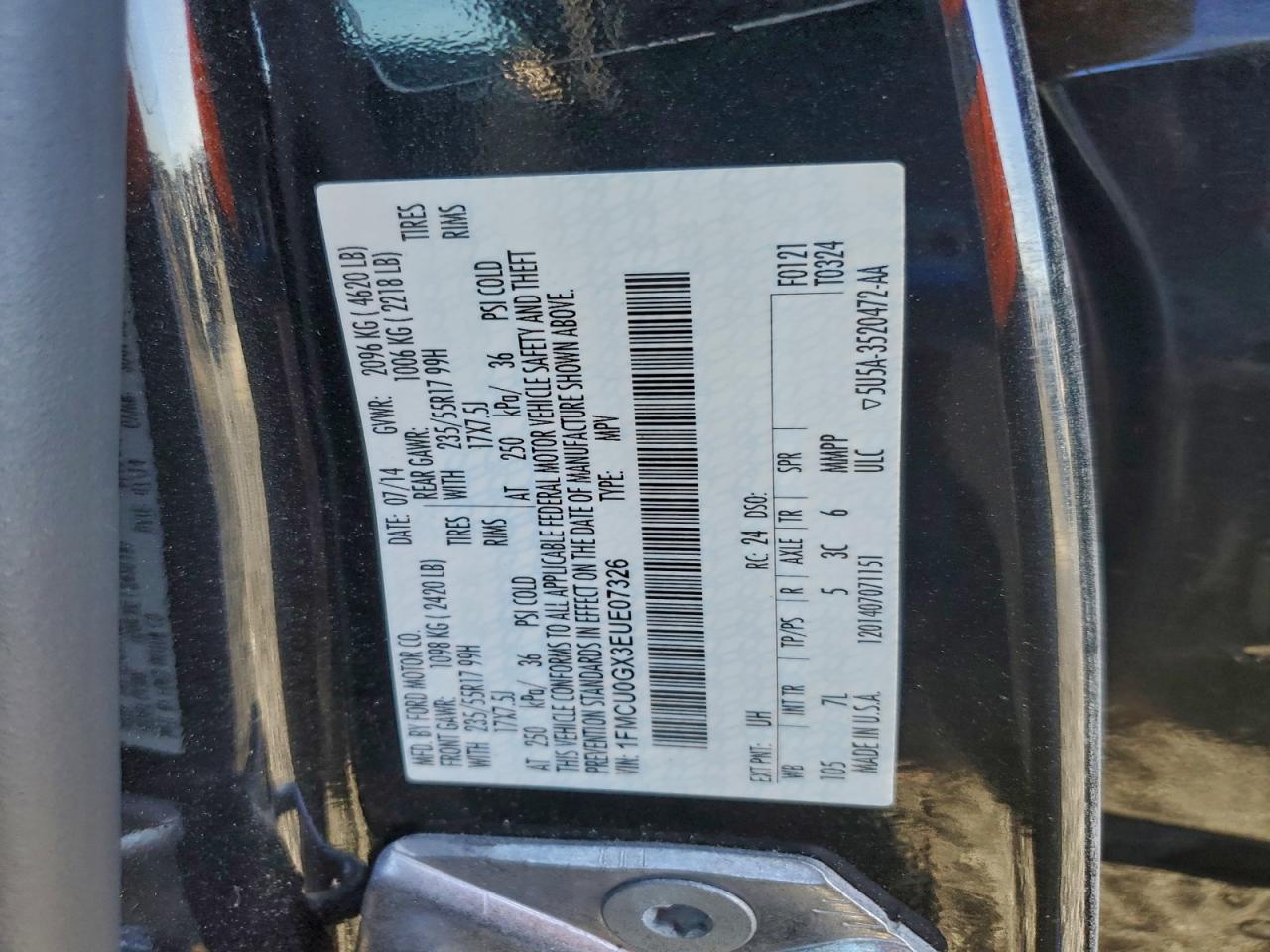 2014 FORD ESCAPE SE photo 25