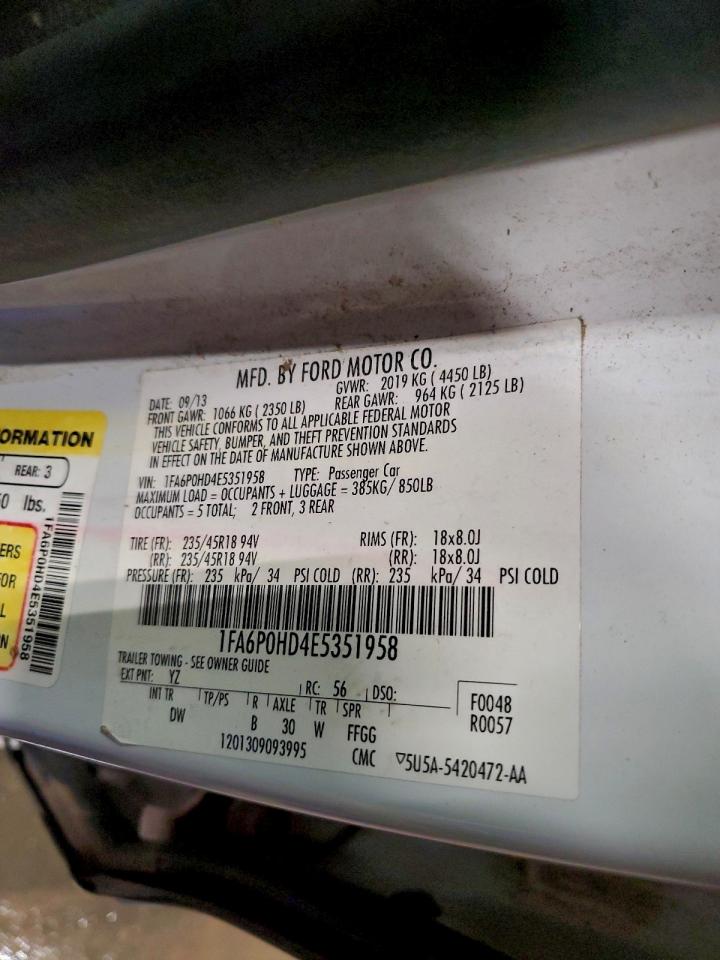 2014 FORD FUSION SE photo 25