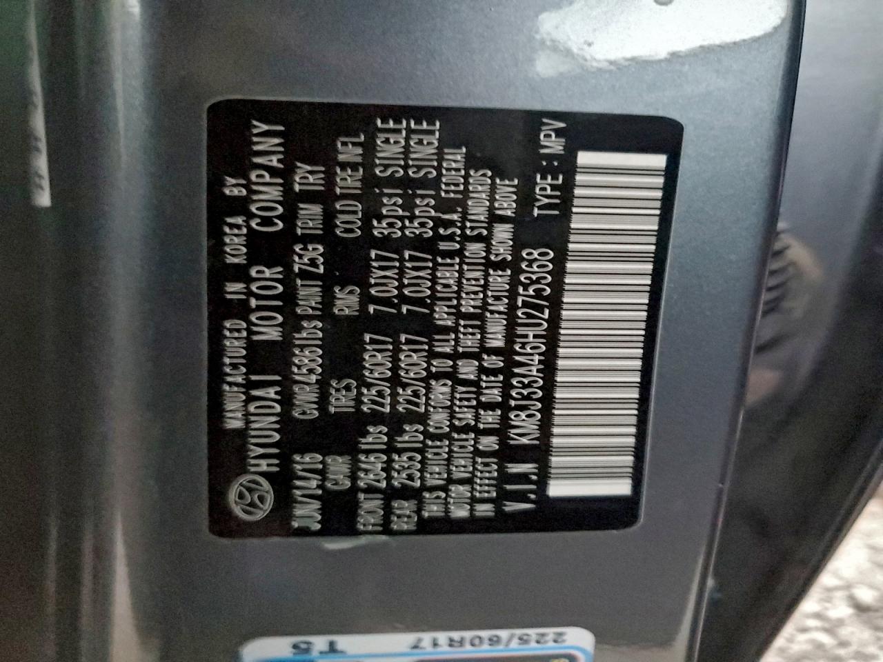 2017 HYUNDAI TUCSON LIMITED photo 37
