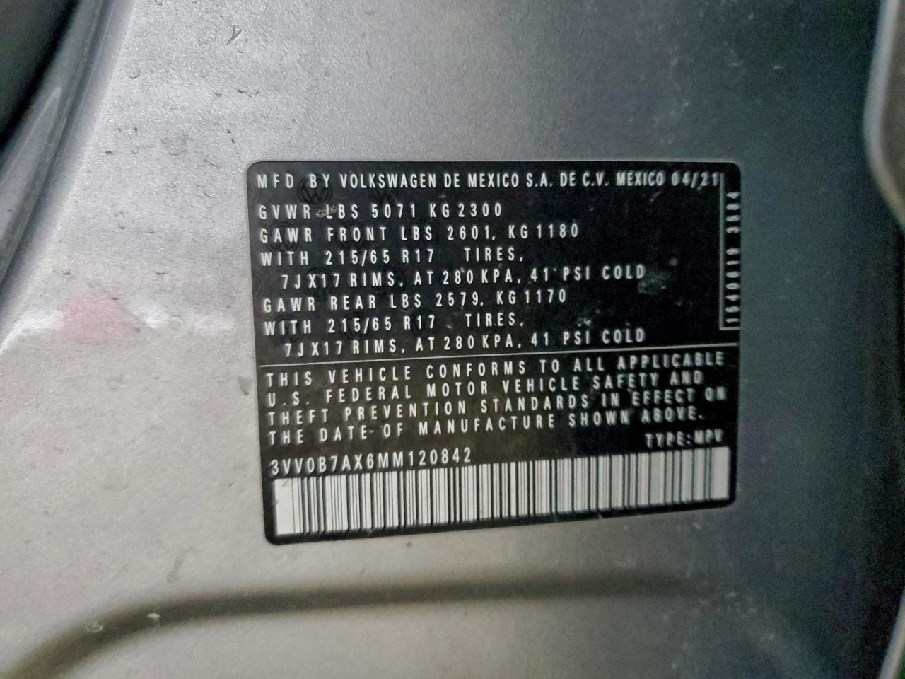 2021 VOLKSWAGEN TIGUAN S photo 13