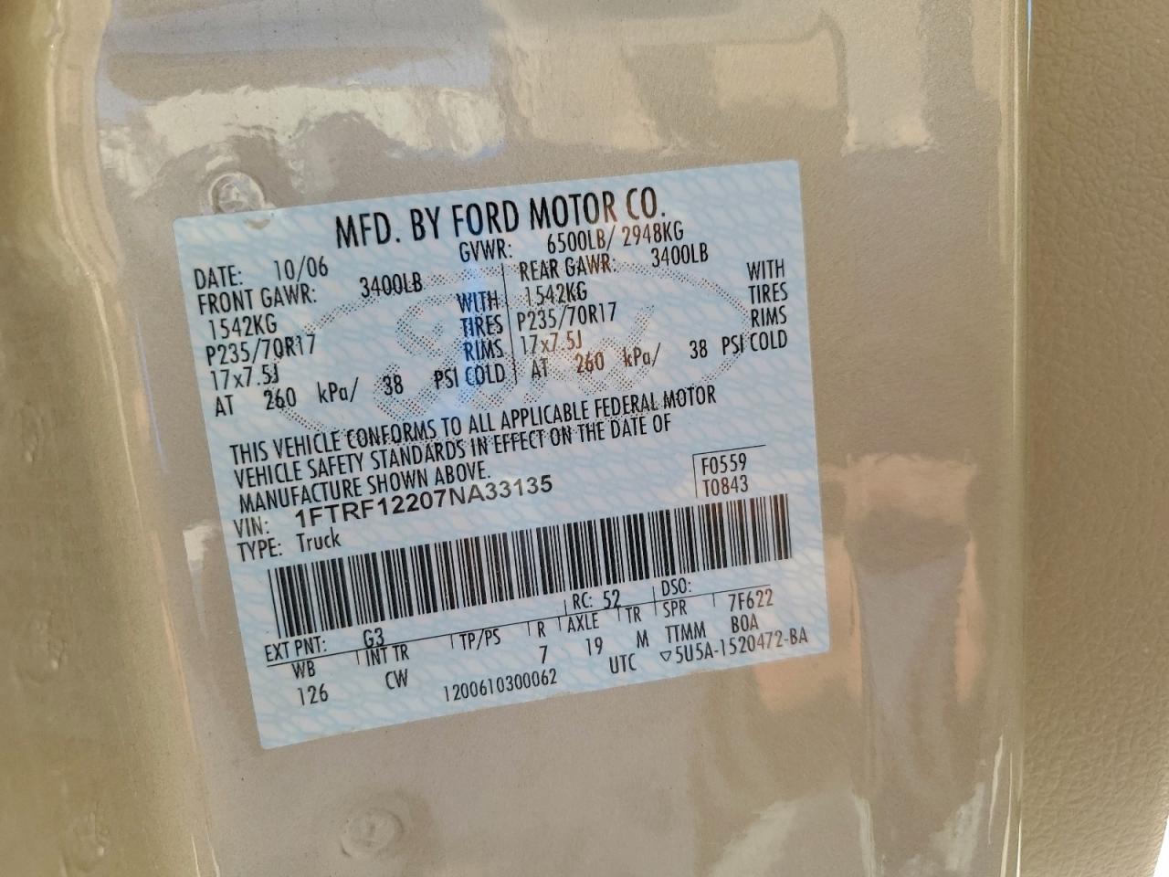 2007 FORD F150 photo 23