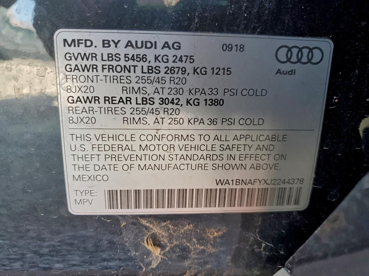 2018 AUDI Q5 PREMIUM PLUS photo 13