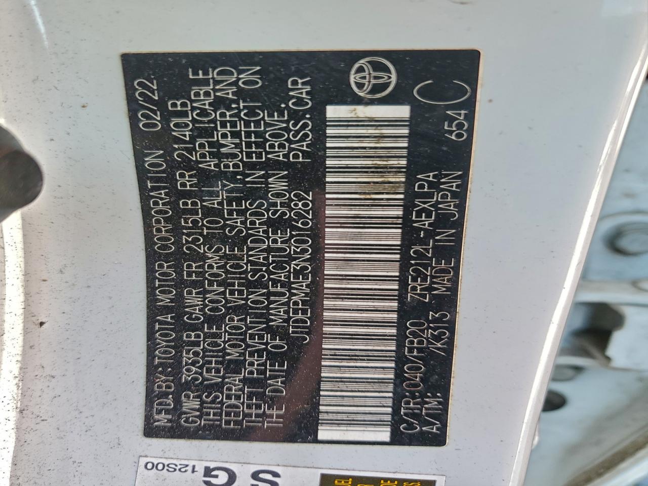 2022 TOYOTA COROLLA LE photo 13