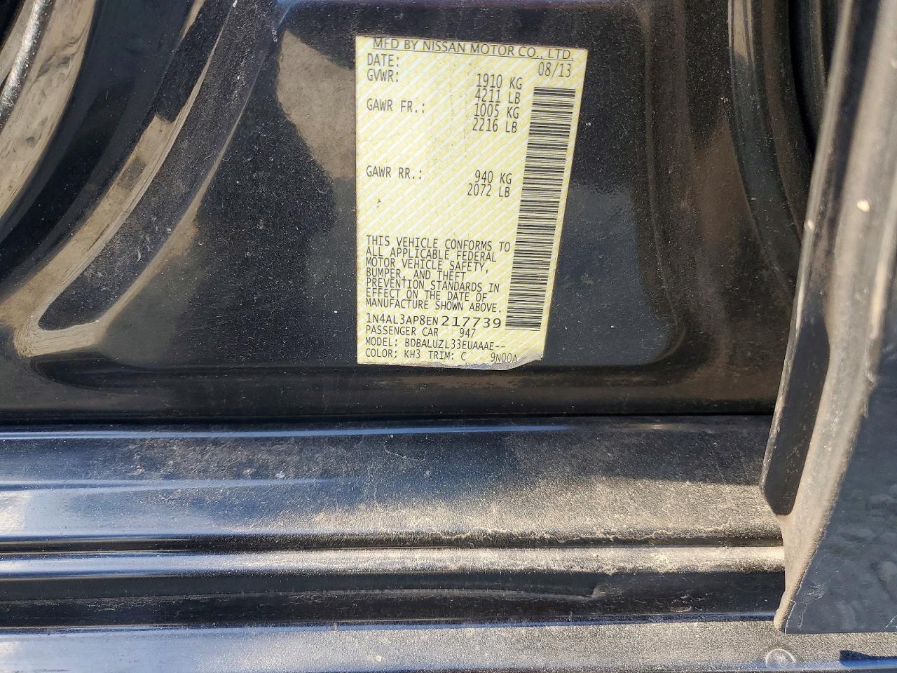 2014 NISSAN ALTIMA 2.5 photo 12