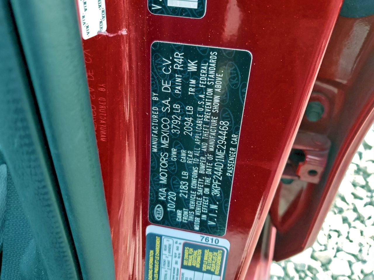 2021 KIA FORTE photo 12